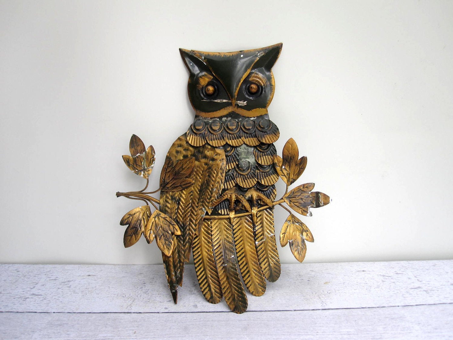 Owl Decor - Mid Century Owl Sculpture Wall Hanging
