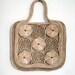 Vintage 70s macrame Large cream handbag woven bag