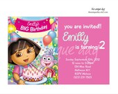 DIY Personalized Dora Invitation, you PRINT, Dora's birthday party Il_170x135