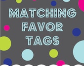 Printable Favor Thank You Tags to Match any Invitation Design from OhCreativeOne, 2" Circles or Squares, DIY digital file