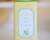 DIY Printable Juice Box Wraps - Blue Monkey Party