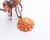 Honeycomb Orange Necklace - tsubasafan