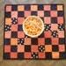 Halloween Quilted Table Topper in Orange and Black Reversible