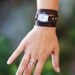 Love Silver Accent Watch with Brown Recycled leather Band