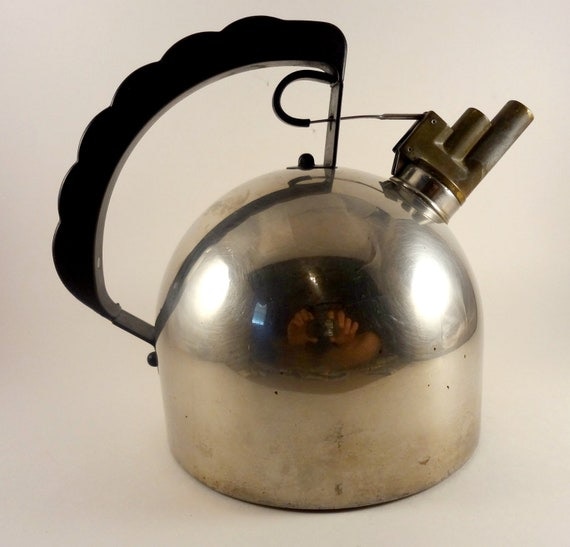 Vintage Alessi Train Whistle Tea Kettle Designed by by Abbysfabric
