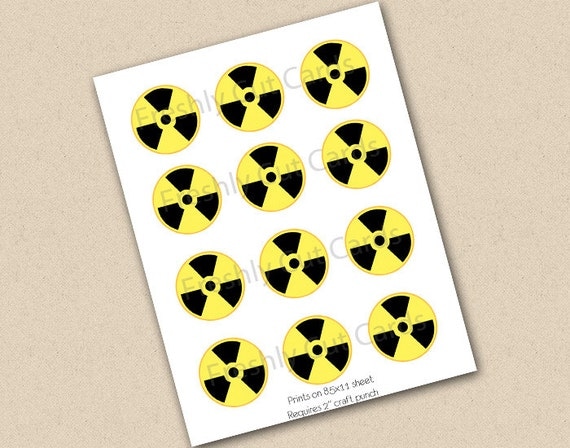 Radioactive Symbol 2" Treat Toppers or Labels - Printable Il_570xn