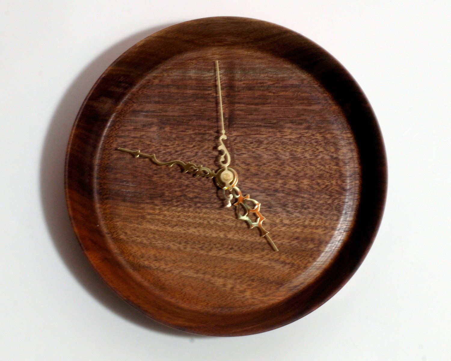 Black Walnut Turned Wood Wall Clock