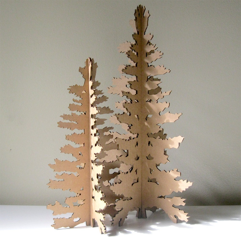 Cardboard Christmas Tree - Eco Laser Cut Holiday Decoration - FabParlor