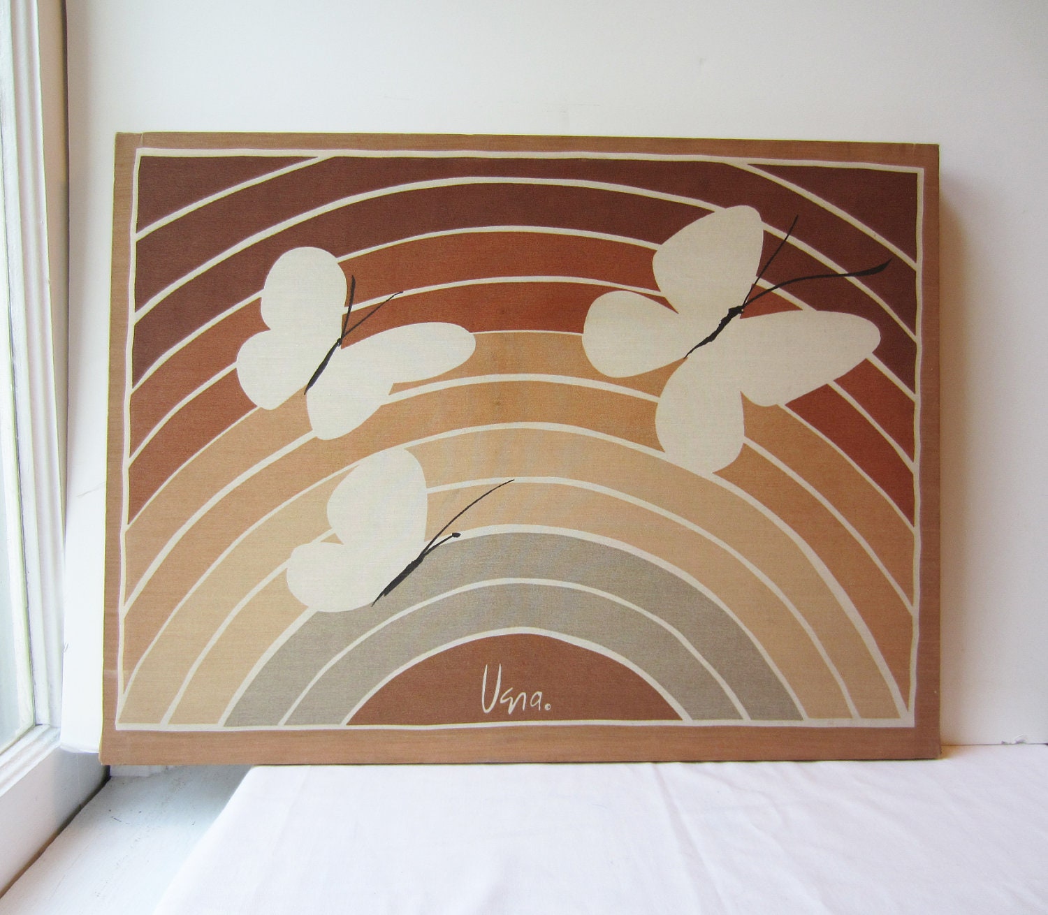 Vintage Vera Ombre Butterfly Wall Art - Large