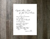 Printable Wedding Invitation - Simple Script
