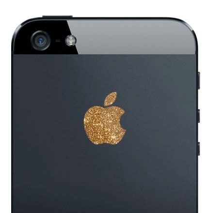 iPhone 5 Sparkling Gold Apple Decal