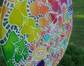 Handpainted Silk Windowhanging "Rainbiow Delite"