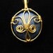 Fleur de Lis pendant with Lapis Lazuli