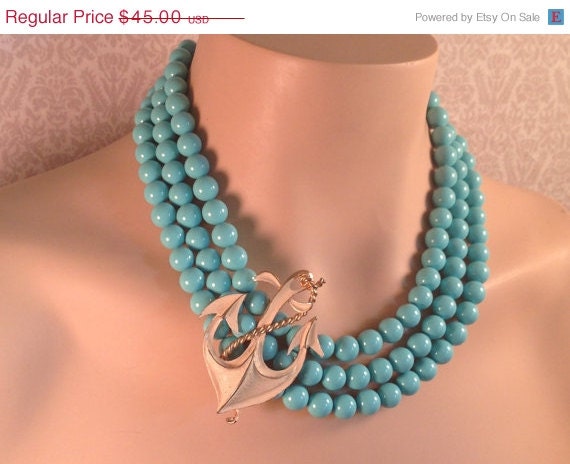 ON SALE Anchors Aweigh Necklace