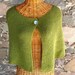 Hand-knit Capelet Wrap in Moss Green ON SALE