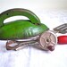 Vintage Toys, Child's Iron, Betty Taplin, Egg Beater, Toy Spatula, Kitchen, Set of 3 vintage toys, 1950s