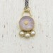 Lavender Amethyst & Pearls Necklace, 24k Gold Amethyst Pendant on Silver Chain