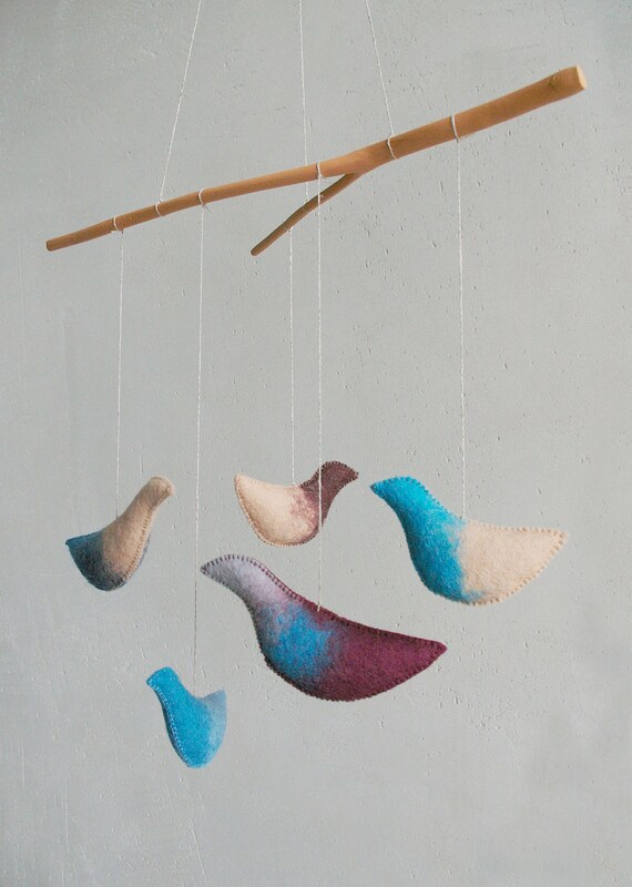 SALE / Baby  mobile - nursery mobile - Birds mobile - DREAMS - baby gift - pure eco - ready for shipping
