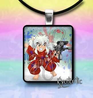 Scrabble Necklace Pendant Charm Necklace InuYasha Paintball Anime