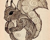 Squirrel Print 4" x 6"