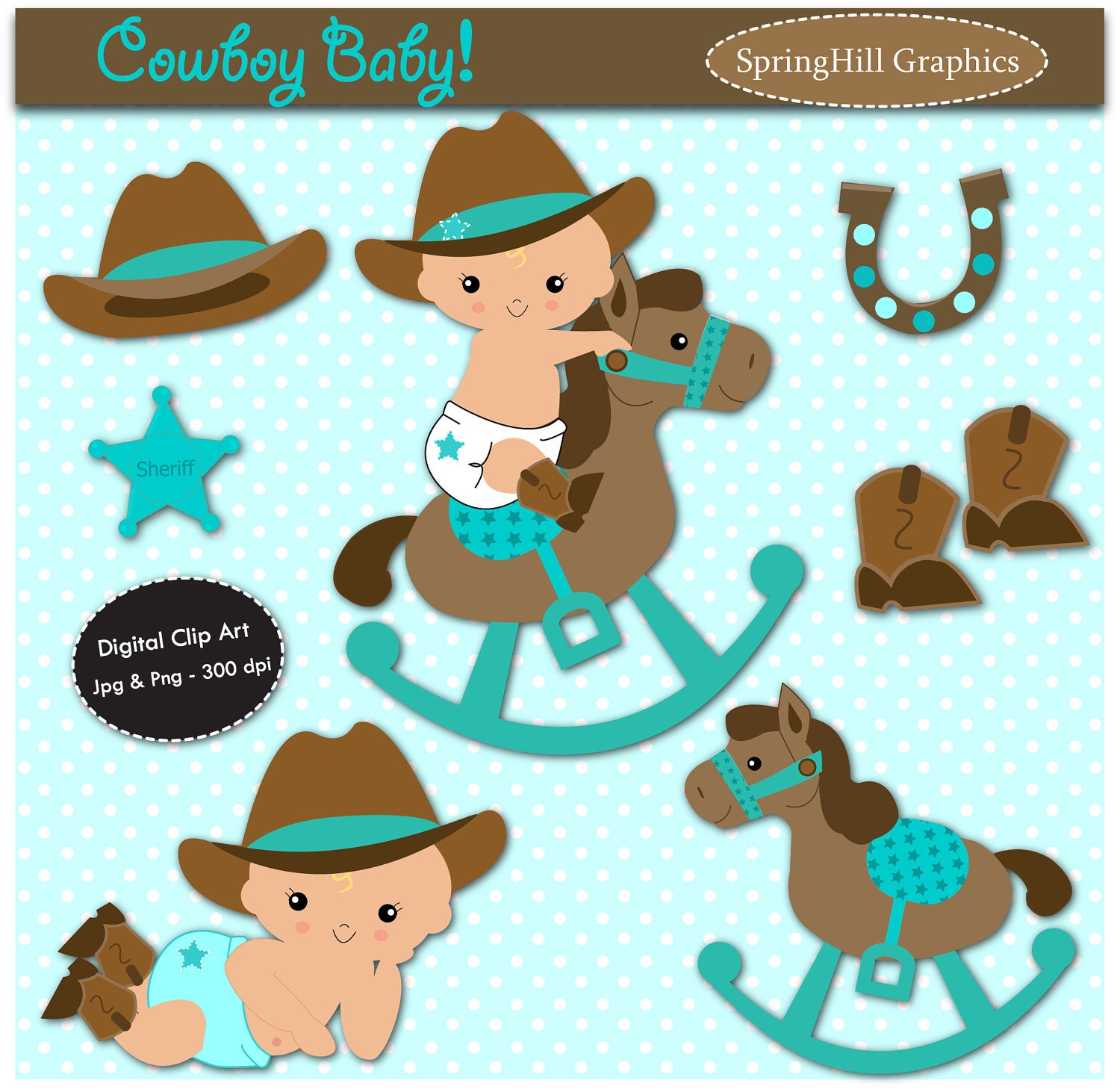 free cowgirl baby shower clip art - photo #11