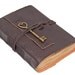 Brown Vegan Faux Leather Journal with Tea Stained Pages