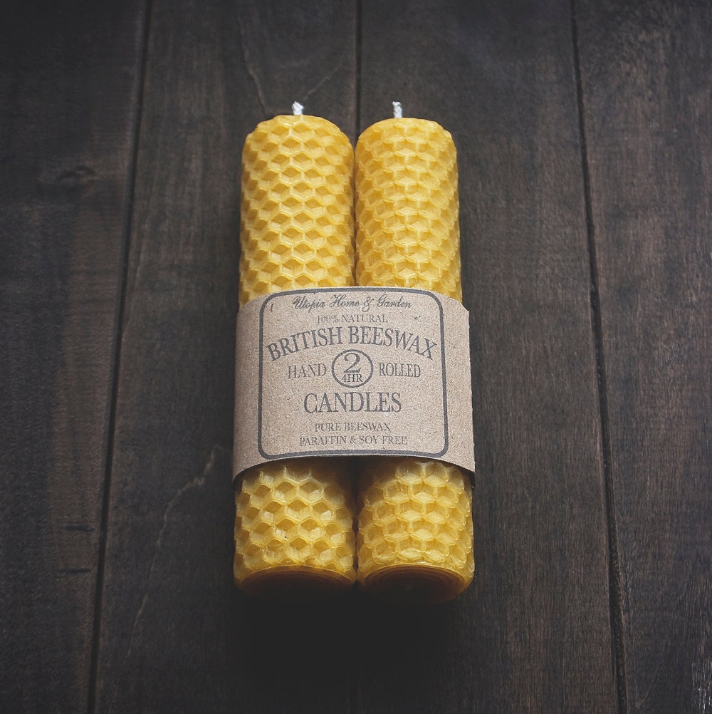 Items similar to HandRolled Beeswax Candles on Etsy