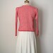 vintage ladies SUIT sweater & knit skirt / red bow FRENCH CHIC Laura Yang - deadstock - nos