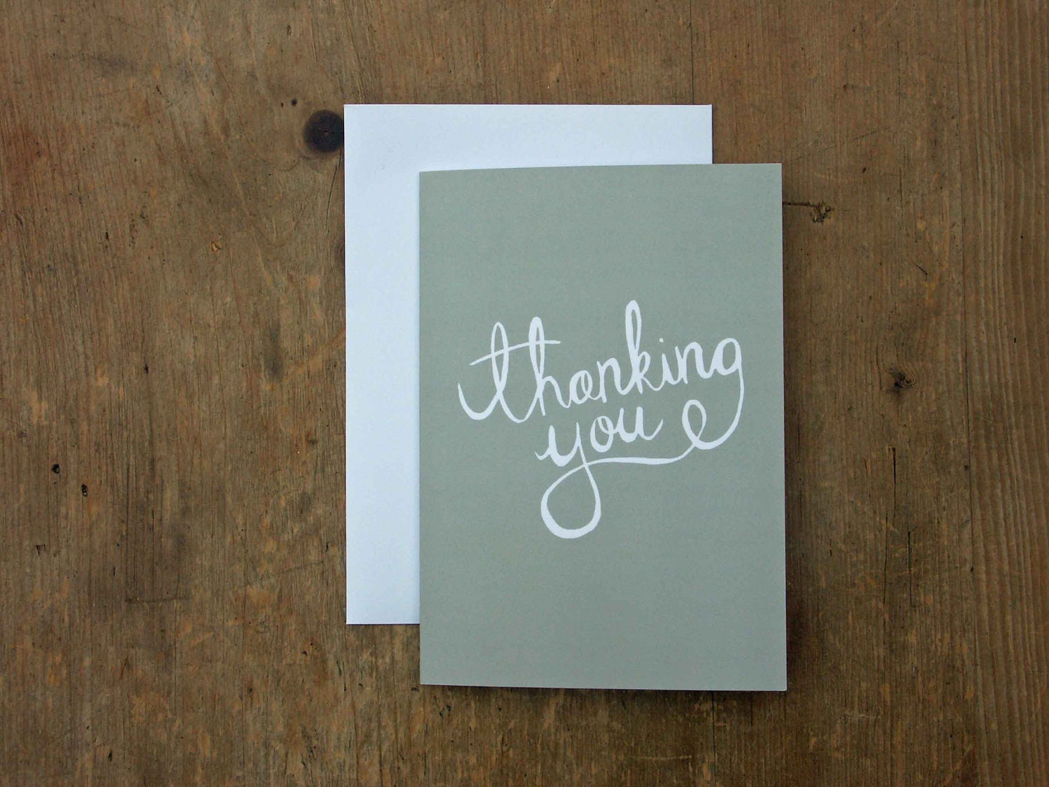 Thanking You card (grey)
