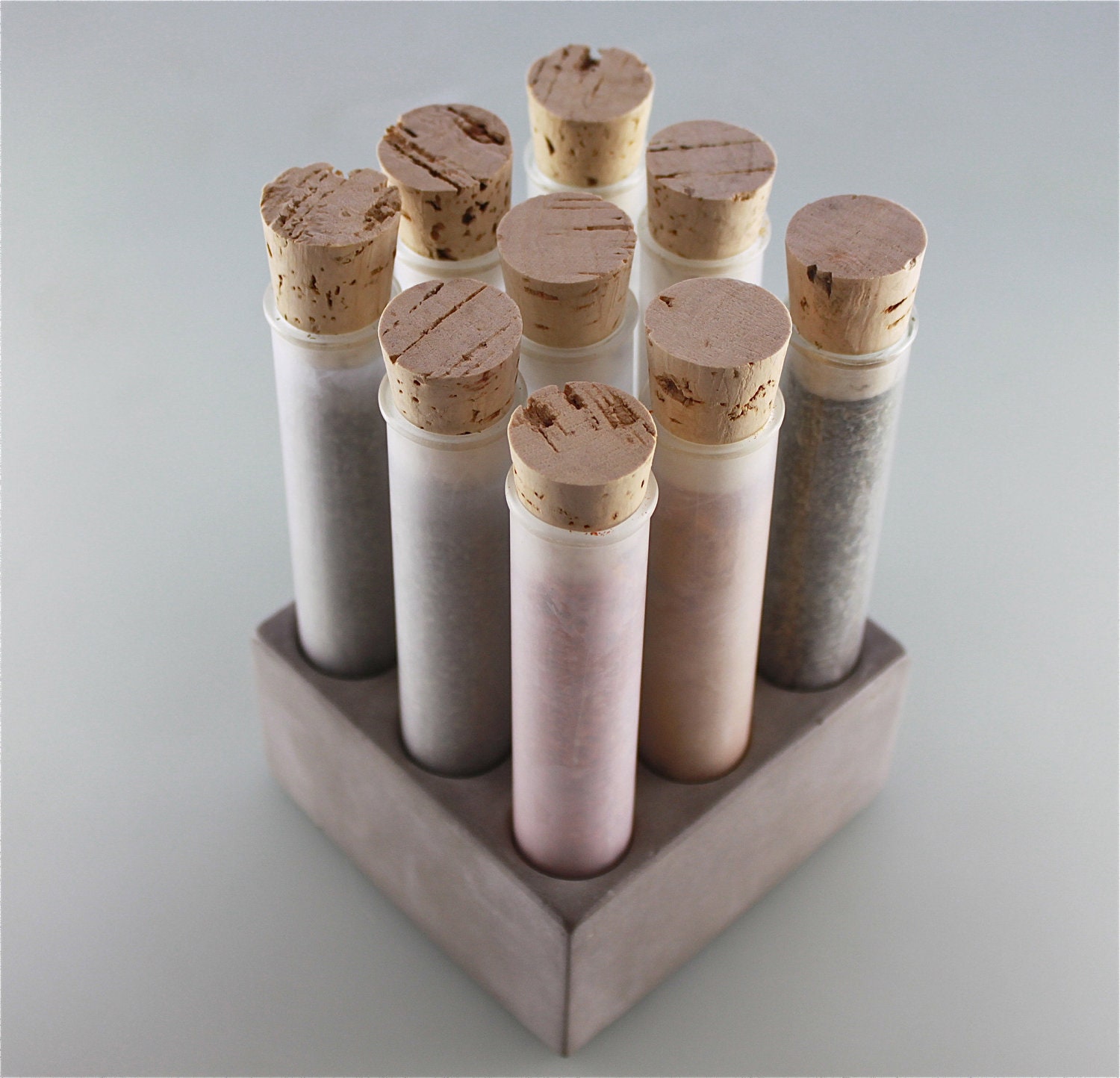 Empty SPICE SET Tubes with Concrete Base