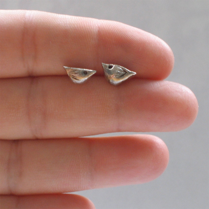 Little Bird Earrings in Eco-Friendly Fine Silver