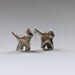 Little Kitty Earrings in Eco-Friendly Fine Silver