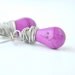 fuchsia wire wrapping earrings
