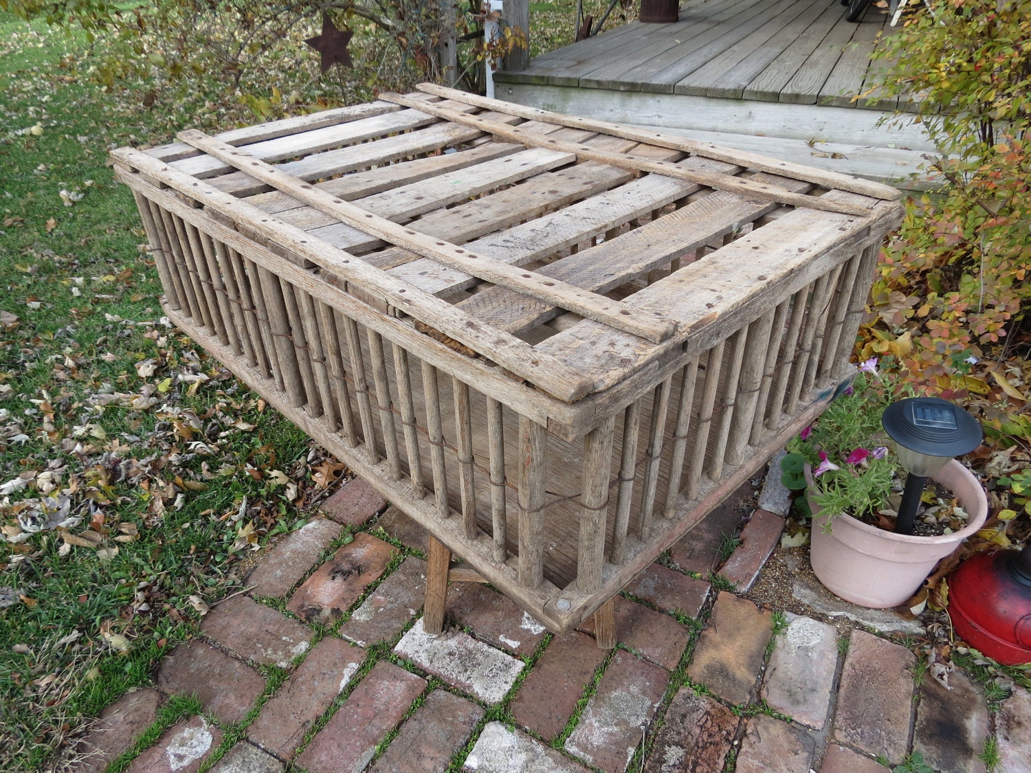 Vintage Wooden Chicken Coop Crate. Reserved for sandford3040.