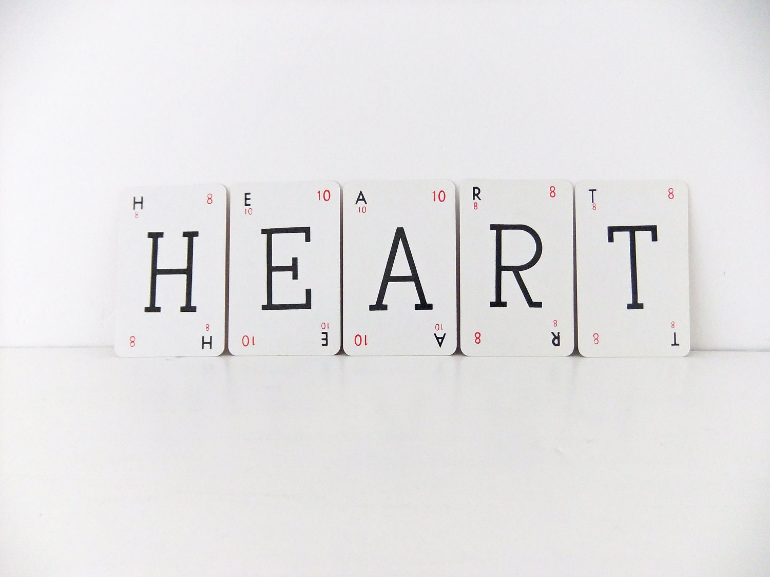 HEART - alphabet cards / letter cards spelling HEART
