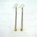 LAST PAIR - Vintage Gold Knot Drop Earrings - Bronze - SALE
