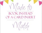 Made to Match Printable Book Instead of a Card Insert Il_170x135