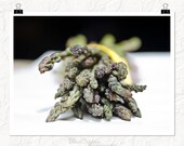 Food photography - Kitchen Print - Kitchen Decor - Asparagus Picture -Green - Cream - Shabby Chic Kitchen Decor - Veggie Photograph