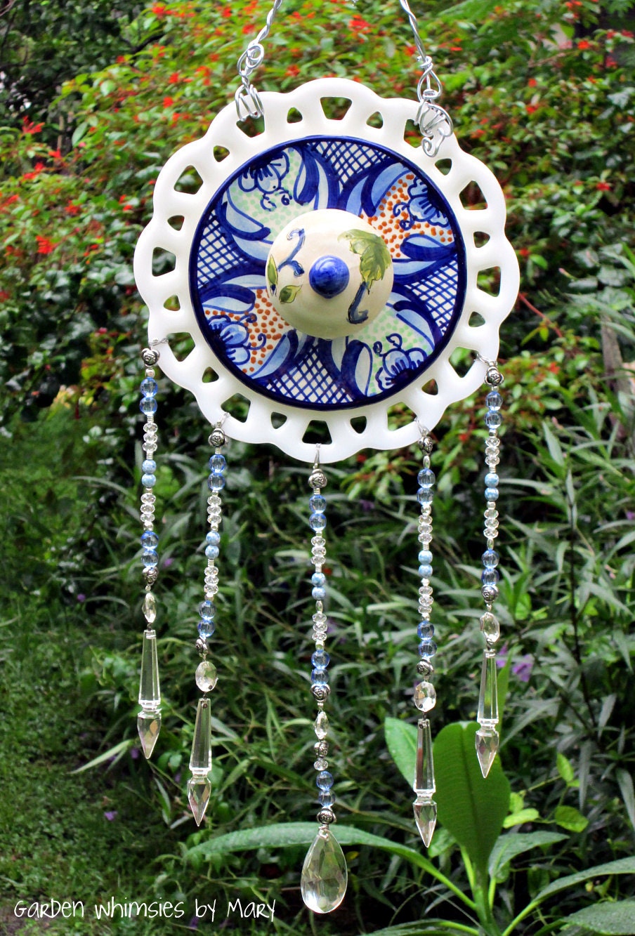 Sun Catcher-Dangle Mexican Blues Garden Whimsy - As Featured In Valley Homes & Style Magazine