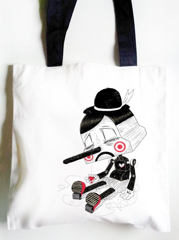 Unplug Puppet tote bag