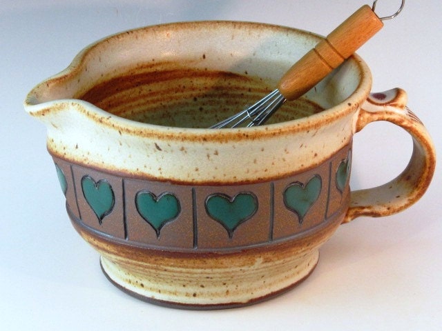 Batter Bowl With Free Wisk And Green Hearts