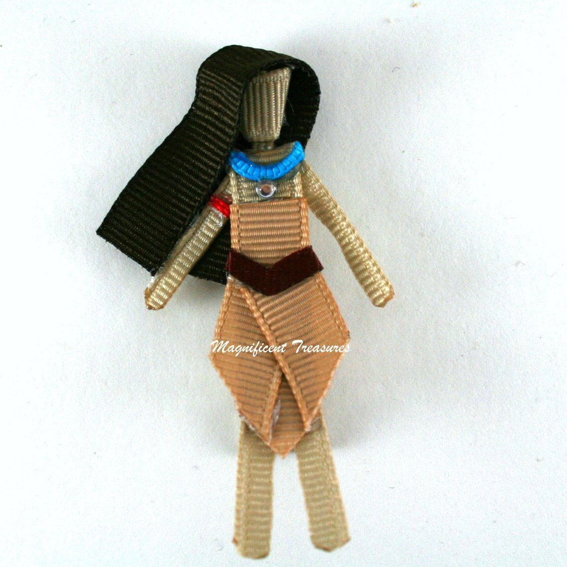 Pocahontas Inspired Ribbon Sculpture Hair Clip