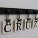 Family Name Sign Personalize for CRUZ Last Names Wood Signs Wedding Gift Set Includes Black 4 Hooks