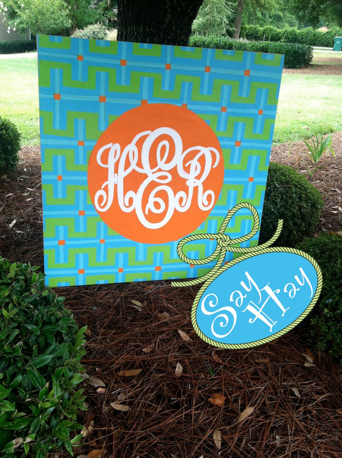 40"x40" Monogram Canvas