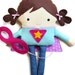 Superhero Sewing Pattern - Supergirl and Superboy Toy Doll Softie Pattern - PDF Sewing Pattern