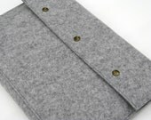 11"  Macbook Air //  wool felt laptop sleeve in A S H . G R A Y