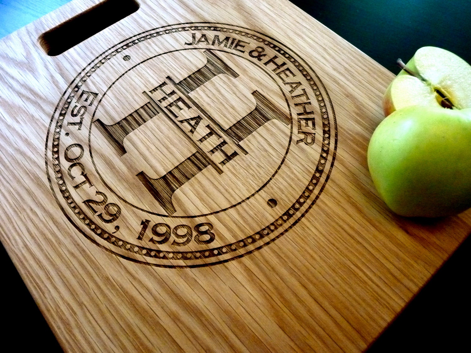 Personalized Cutting Board, Custom Engraved -12" x 15" - Personalized Wedding Gift, Anniversary Gift