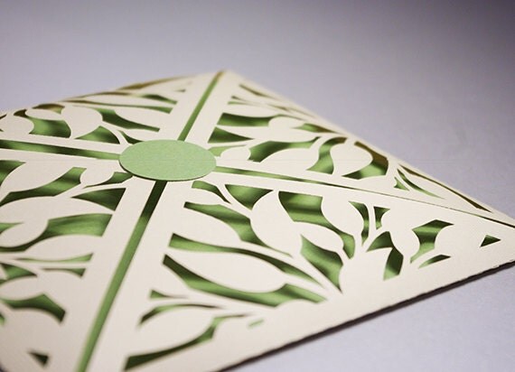 20 Envelopes Decorative, Paper Lace, for Wedding, Birthday or other Cards, Leaves, Scrapbook, Cutout, Papercut by Mama Tita Il_570xn
