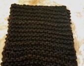 Handknit alpaca chunky throw blanket