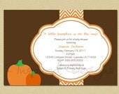 A Little Pumpkin Baby is on the Way Baby Shower Invitation Il_170x135